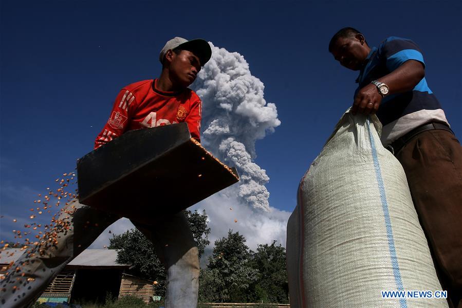 INDONESIA-NORTH SUMATERA-MOUNT SINABUNG-ERUPTION