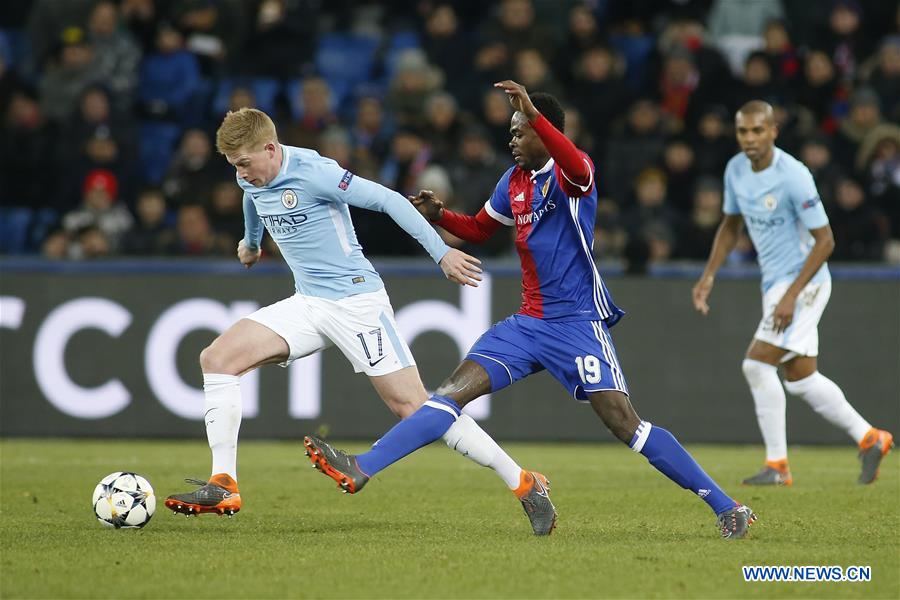 (SP)SWITZERLAND-BASEL-SOCCER-CHAMPIONS LEAGUE-BASEL VS MANCHESTER CITY