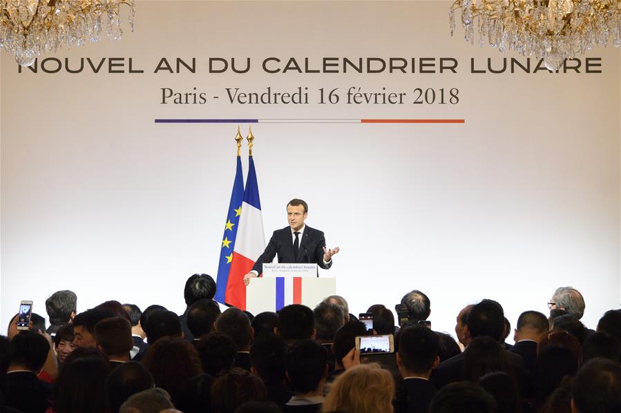 FRANCE-PARIS-PRESIDENT-MACRON-CHINESE LUNAR NEW YEAR-RECEPTION