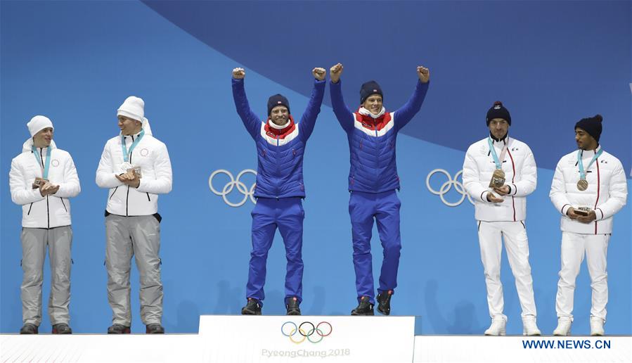 (SP)OLY-SOUTH KOREA-PYEONGCHANG-CROSS-COUNTRY SKIING-MEN'S TEAM SPRINT FREE-MEDAL CEREMONY