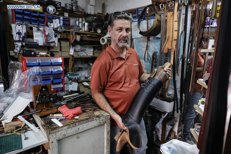 GREECE-CHANIA-TRADITIONAL BOOTS MAKER