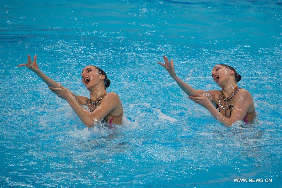 (SP)HUNGARY-BUDAPEST-FINA-ARTISTIC SWIMMING-WORLD SERIES-DUET