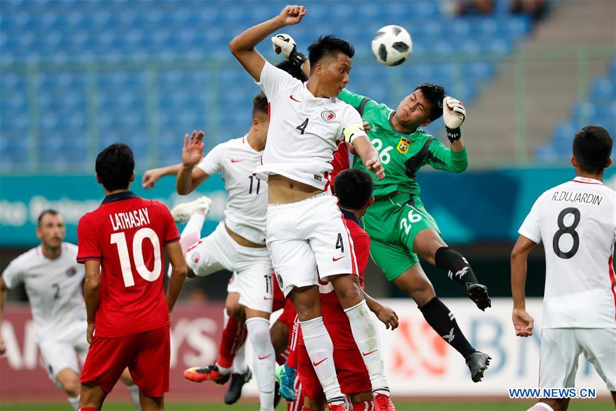 (SP)INDONESIA-BEKASI-ASIAN GAMES-MEN'S FOOTBALL-HONG KONG VS LAOS