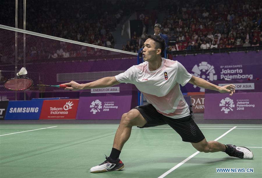 (SP)INDONESIA-JAKARTA-ASIAN GAMES-BADMINTON-MEN'S SINGLES