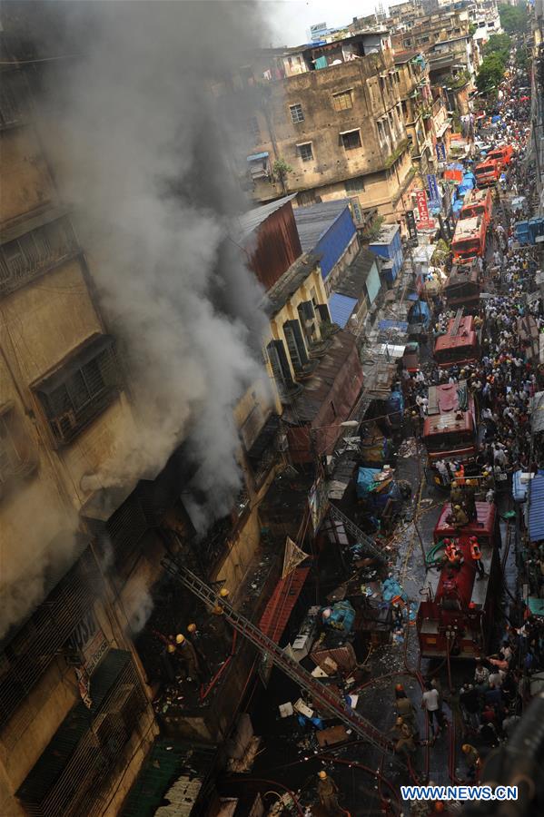 INDIA-KOLKATA-FIRE AT MARKET