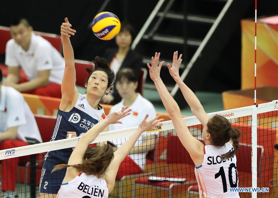 (SP)JAPAN-NAGOYA-VOLLEYBALL-WOMEN'S WORLD CHAMPIONSHIP-CHINA VS THE NETHERLANDS