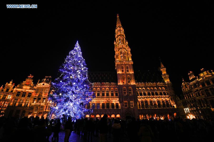 BELGIUM-BRUSSELS-CHRISTMAS TREE