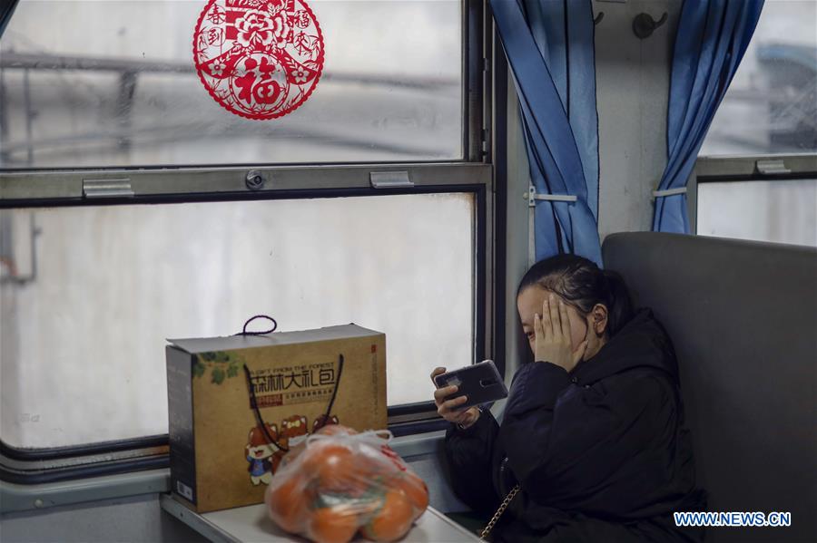 CHINA-SPRING FESTIVAL-TRAVEL RUSH-GREEN TRAIN (CN)