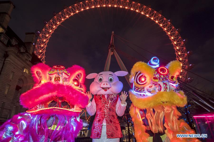 BRITAIN-LONDON-CHINESE NEW YEAR-LIGHTING UP CEREMONY