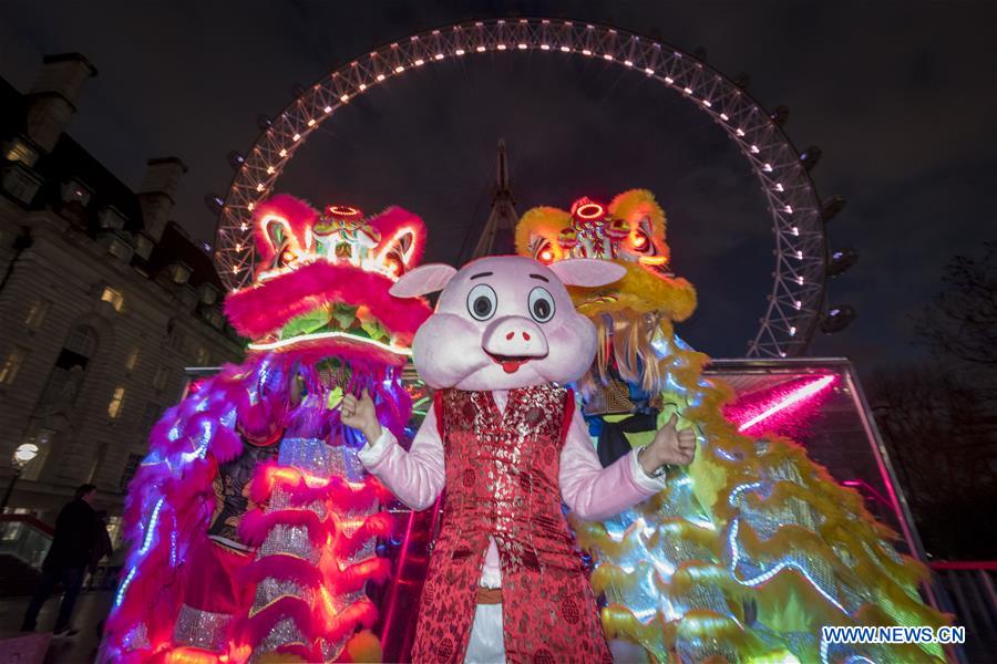 BRITAIN-LONDON-CHINESE NEW YEAR-LIGHTING UP CEREMONY