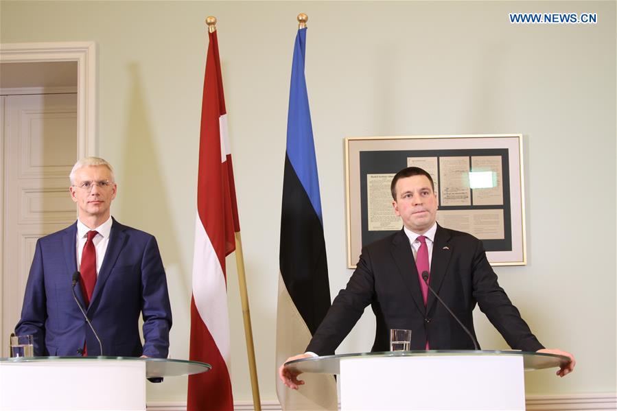 ESTONIA-TALLINN-PM-LATVIA-PM-MEETING