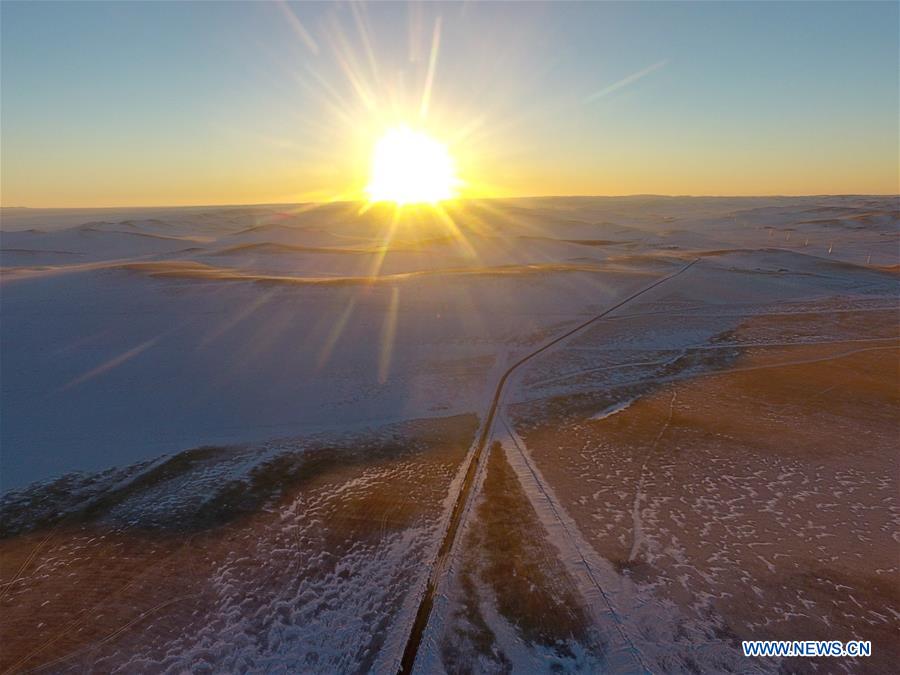 CHINA-AERIAL VIEW-SNOW (CN)