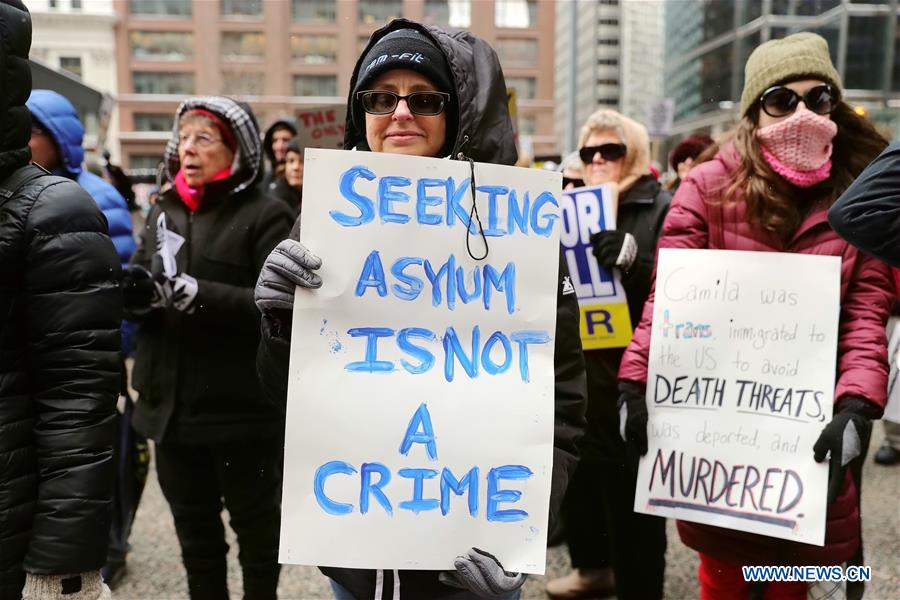 U.S.-CHICAGO-TRUMP-NATIONAL EMERGENCY DECLARATION-PROTEST