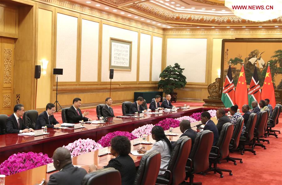 (BRF)CHINA-BEIJING-XI JINPING-KENYAN PRESIDENT-MEETING (CN)