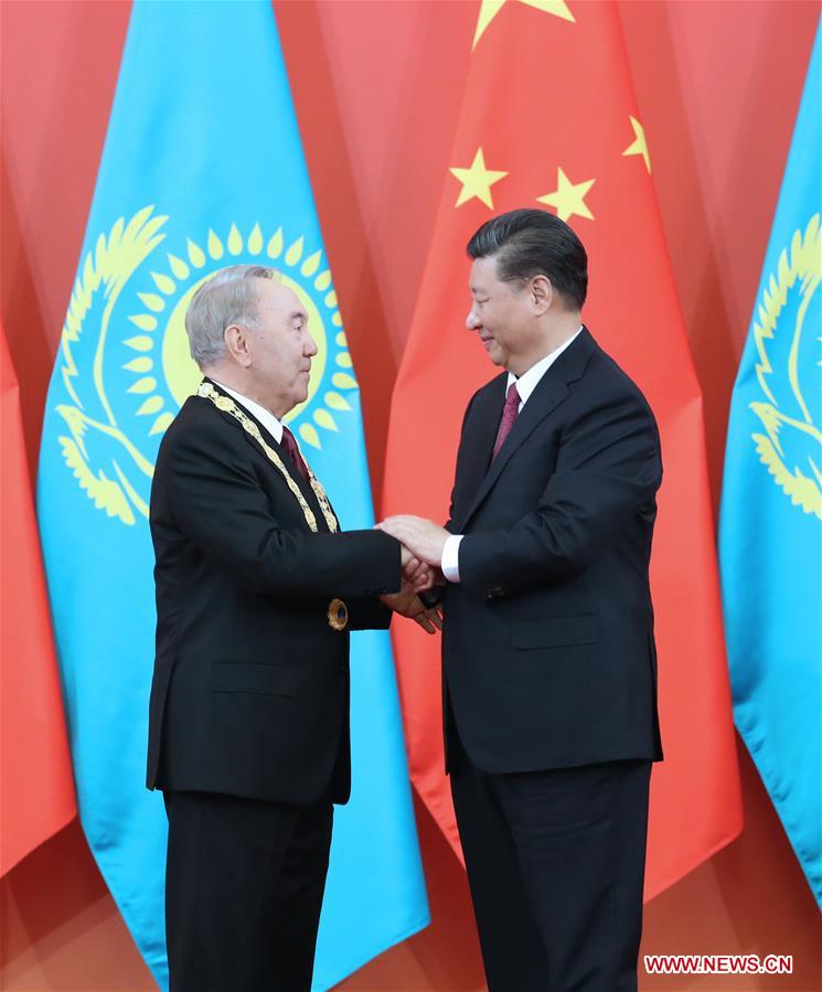 CHINA-BEIJING-XI JINPING-FIRST PRESIDENT OF KAZAKHSTAN-FRIENDSHIP MEDAL (CN)