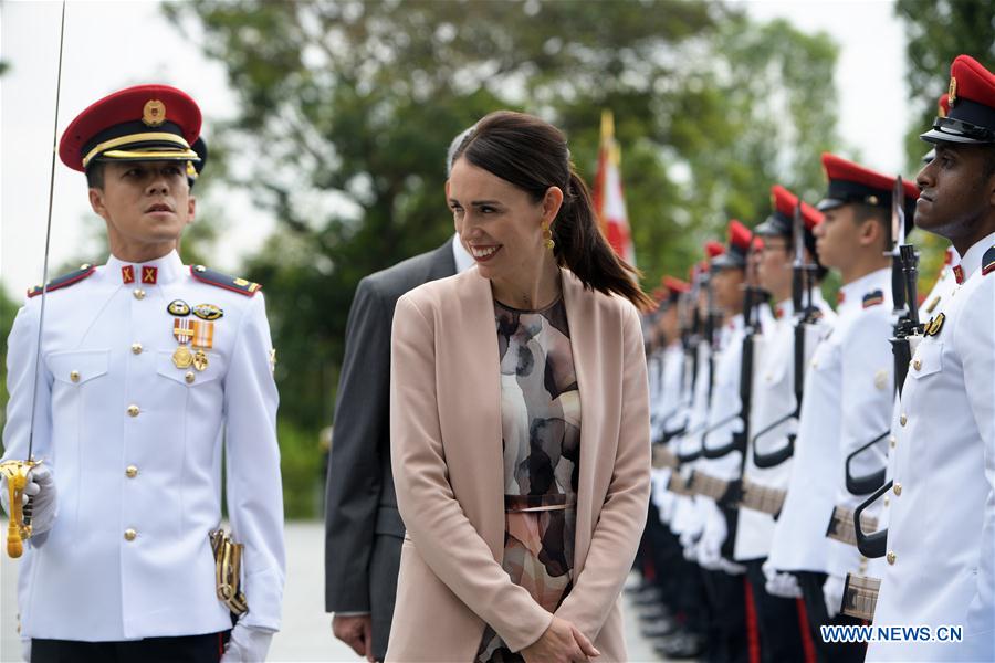 SINGAPORE-POLITICS-NEW ZEALAND-WELCOME CEREMONY