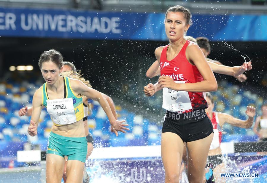 (SP)ITALY-NAPLES-SUMMER UNIVERSIADE-ATHLETICS-WOMEN'S 3000M STEEPLECHASE-FINAL