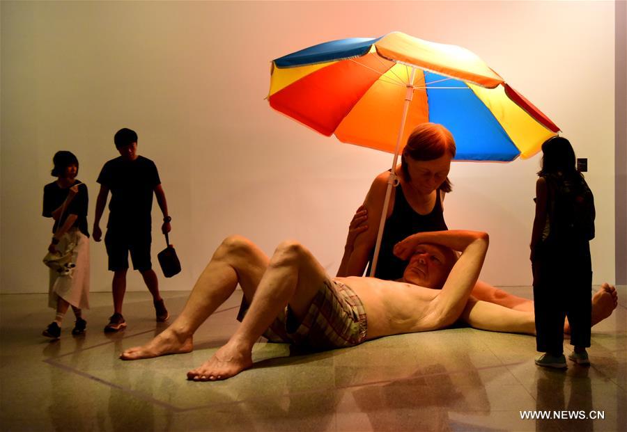 CHINA-TAIPEI-HYPERREALISTIC SCULPTURE-EXHIBITION (CN)