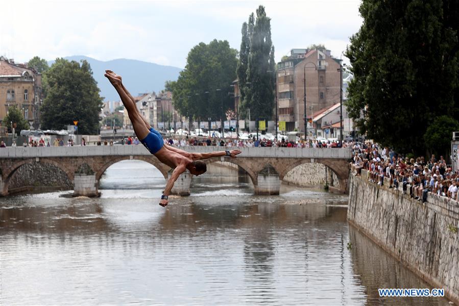 (SP)BOSNIA AND HERZEGOVINA-SARAJEVO-BENTBASA CLIFF DIVING COMPETITION