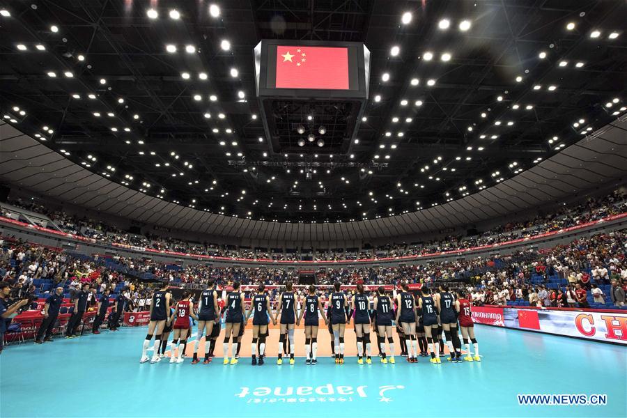 (SP)JAPAN-YOKOHAMA-VOLLEYBALL-WOMEN'S WORLD CUP-CHN VS RUS