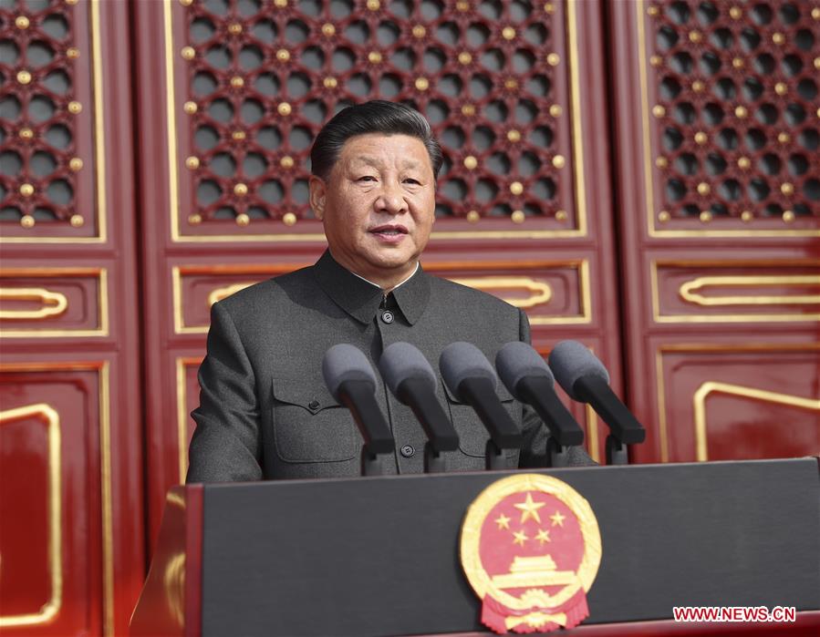 (PRC70Years)CHINA-BEIJING-NATIONAL DAY-XI JINPING-SPEECH (CN)