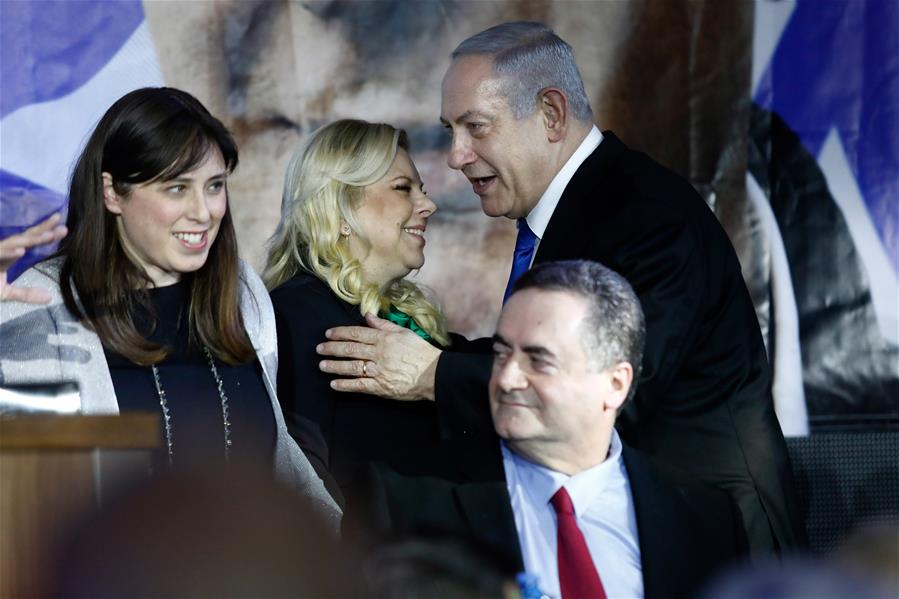 ISRAEL-PETAH TIKVA-NETANYAHU-ELECTORAL MEETING