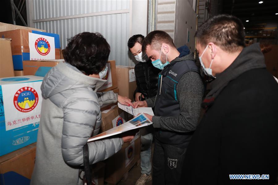 UKRAINE-KIEV-CHINA-ANTI-CORONAVIRUS CAMPAIGN-OVERSEAS CHINESE