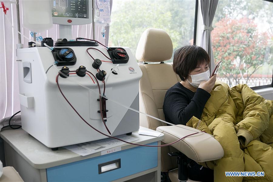 CHINA-HUBEI-WUHAN-CURED PATIENT-PLASMA DONATION (CN)