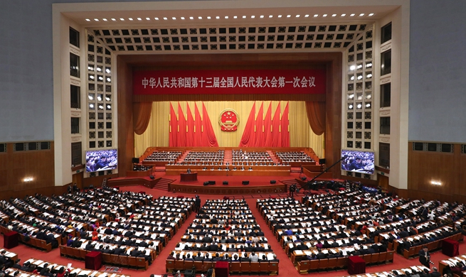 Second plenary meeting of first session of 13th NPC held