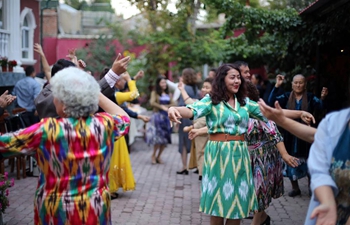 Residents attend feast in Tacheng, northwest China's Xinjiang