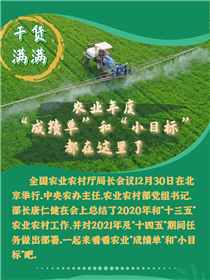 干貨滿滿！農(nóng)業(yè)年度“成績單”和“小目標”都在這里了